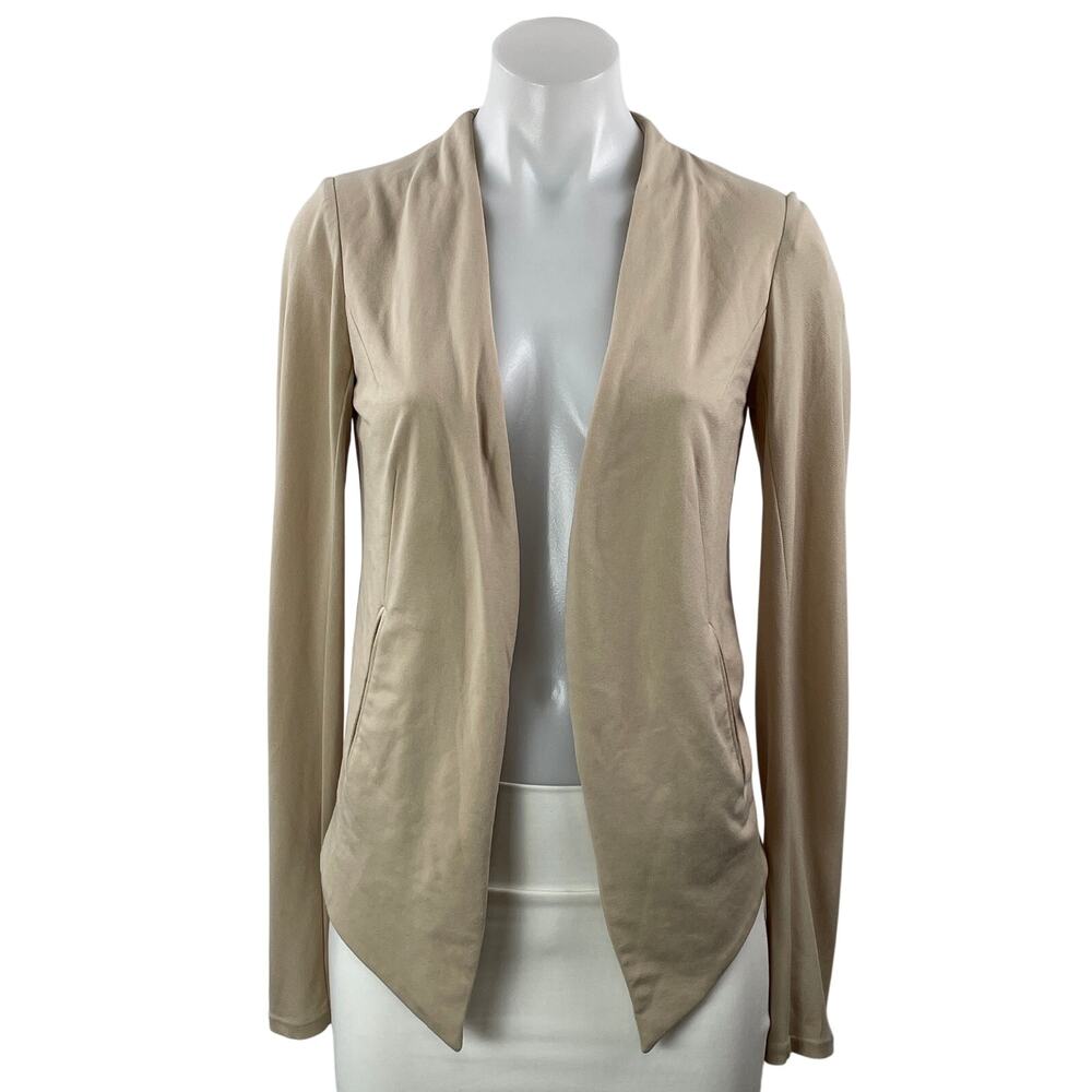 BCBGeneration Women's Beige Tan Long Sleeve Open Cardigan Sweater Top Size S